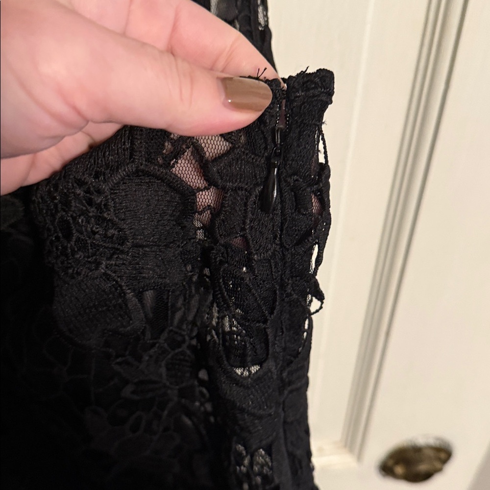 Express Black Lace Top - Picture 3 of 7